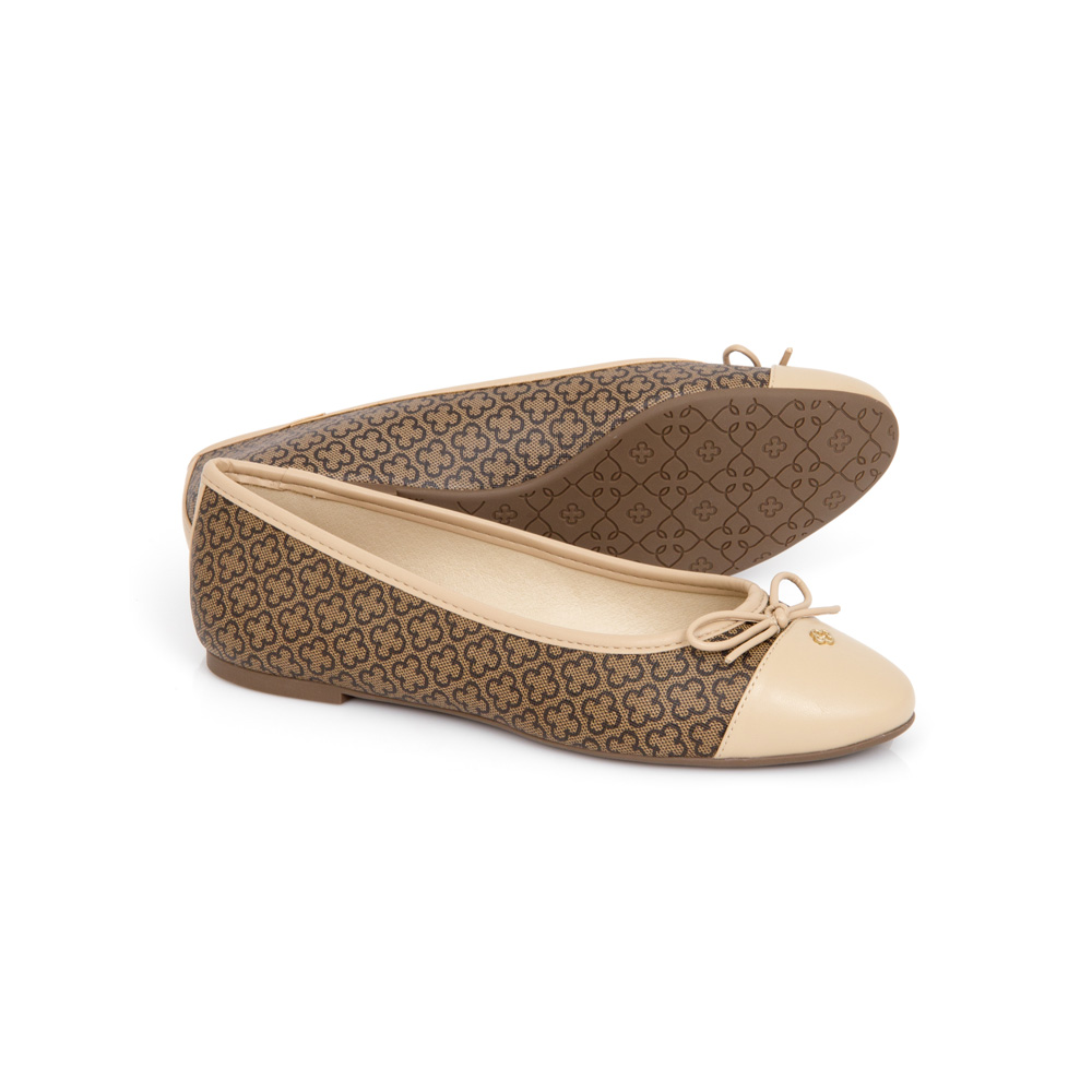 SAPATILHA NUDE SEDA LA&Ccedil;O MONOGRAMA image number 3