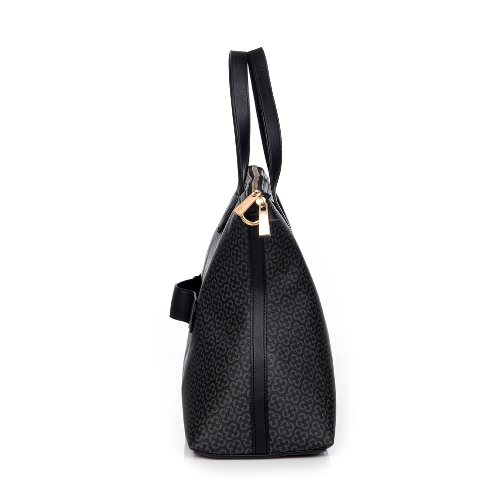 MALA DE M&Atilde;O GRANDE PRETA MONOGRAMA image number 1