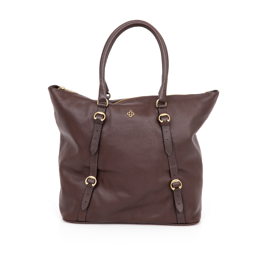 BOLSA GRANDE MARROM TOBACCO COURO SHOPPER image number 0