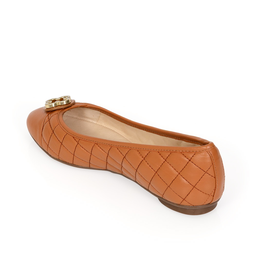 SAPATILHA CATHERINE MODERNIT&Aacute; DE COURO CARAMELO MATELASS&Ecirc; image number 2