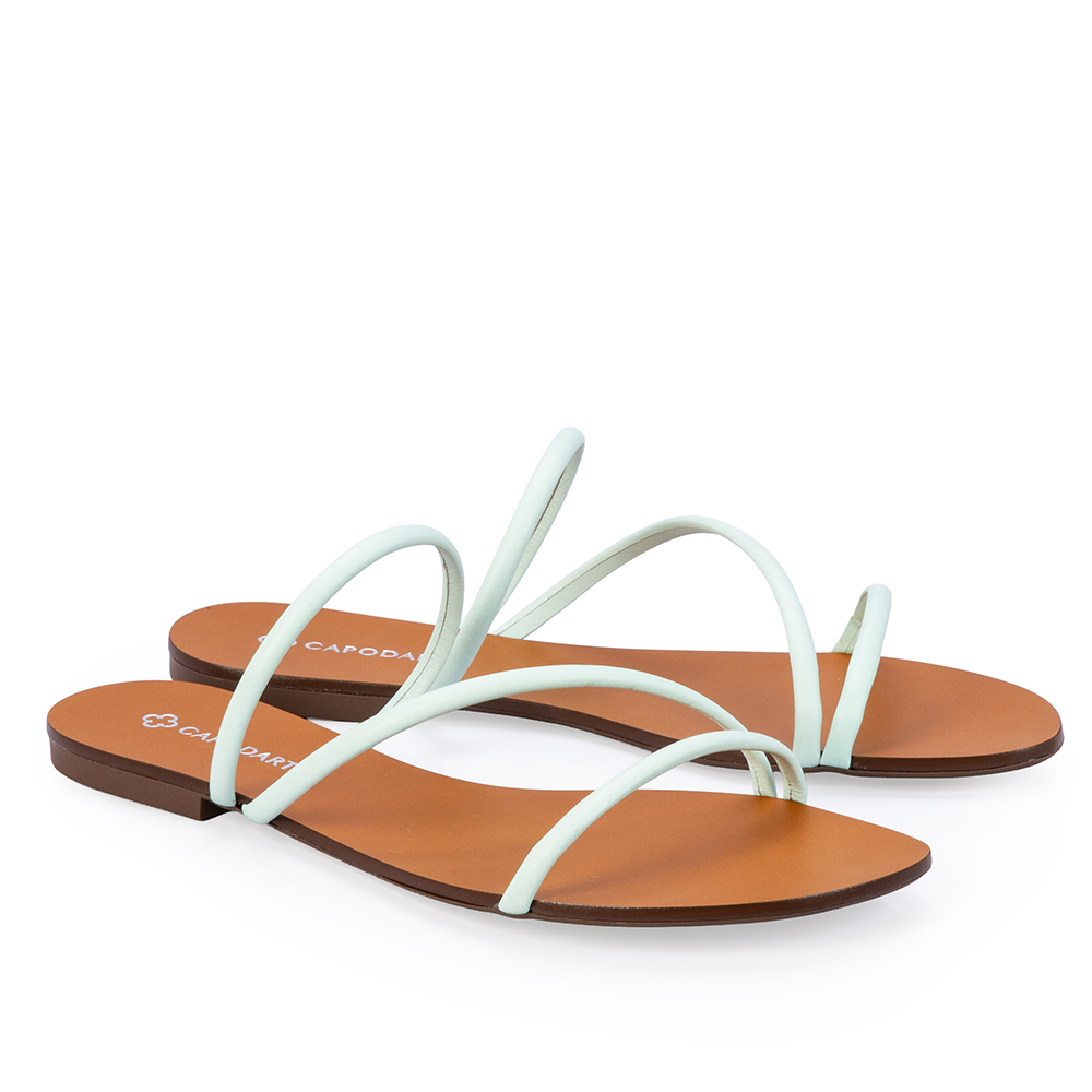 CHINELO RASTEIRO VERDE MATCHA DE COURO image number 1