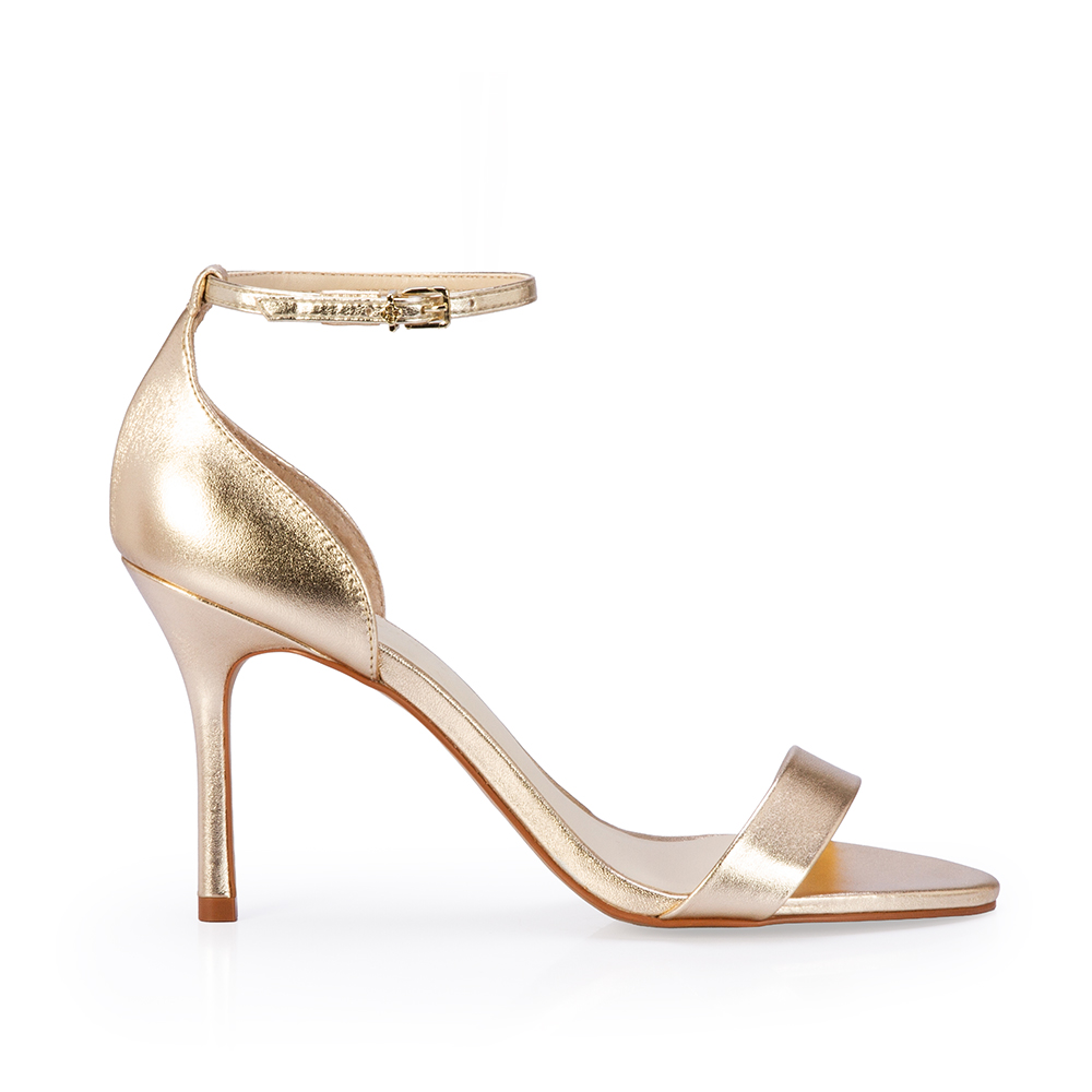 SAND&Aacute;LIA DE TIRA DOURADA SALTO ALTO COURO image number 0