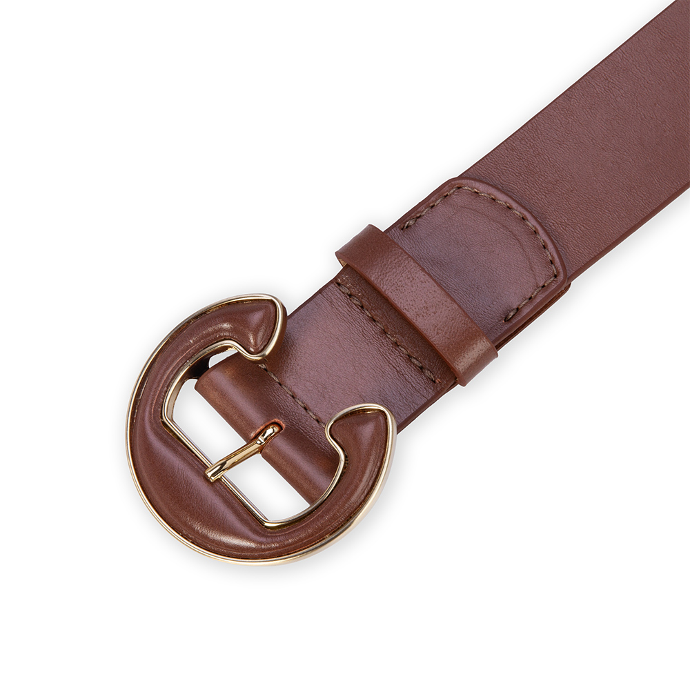 CINTO FEMININO MARROM ÉBANO DE COURO image number 4