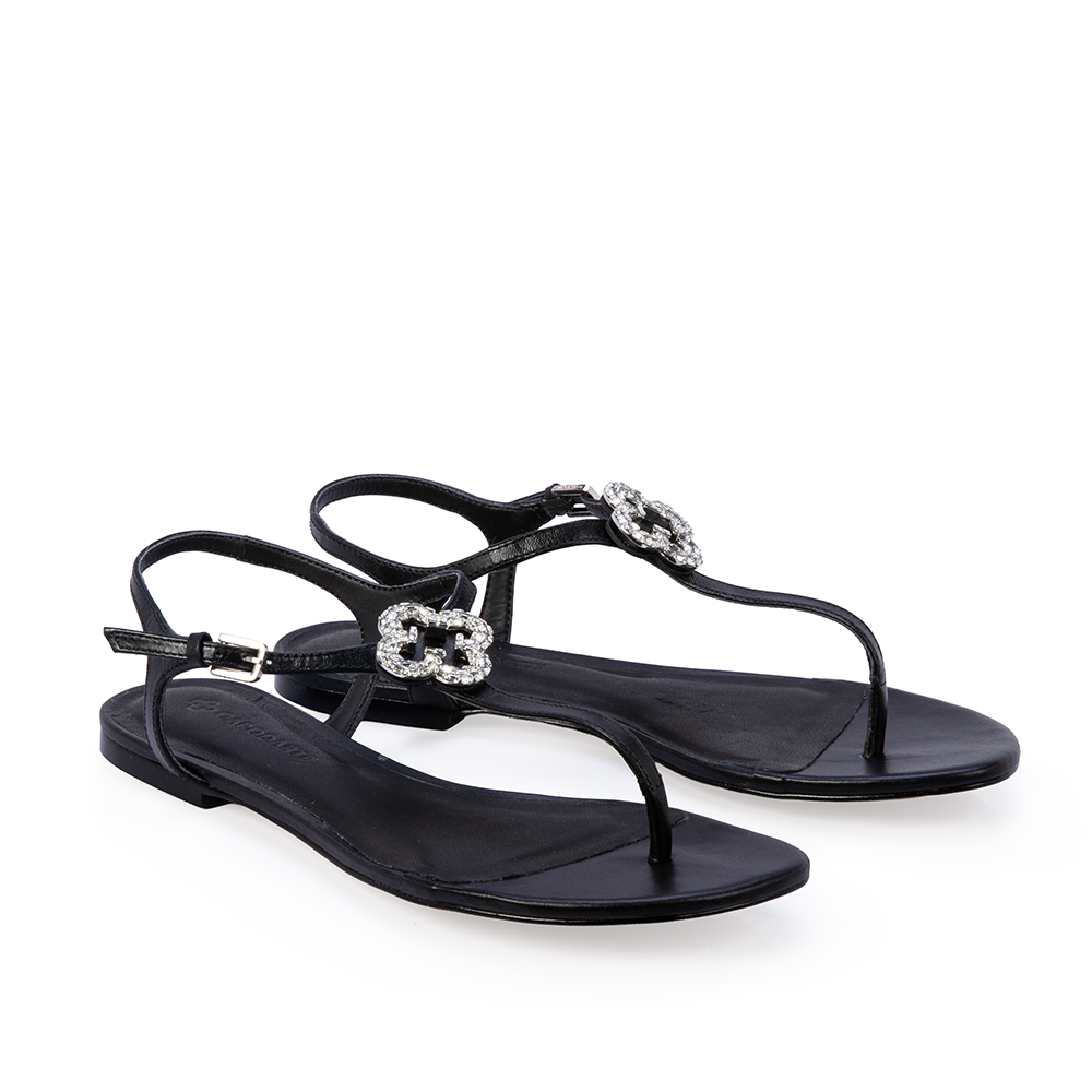 SAND&Aacute;LIA RASTEIRA COURO PRETA image number 1