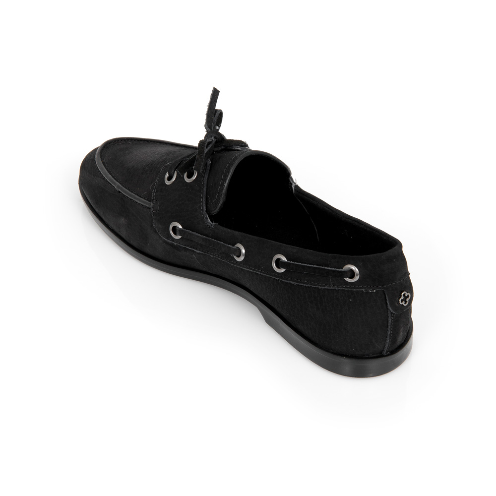 LOAFER MOCASSIM PRETO DE COURO NOBUCK image number 2