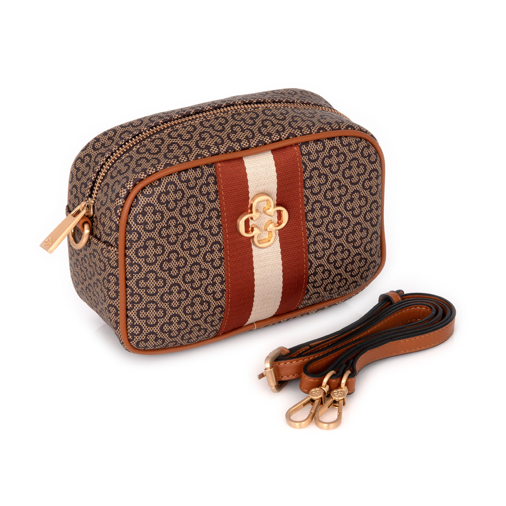 BOLSA PEQUENA TIRACOLO BEGE MONOGRAMA image number 3