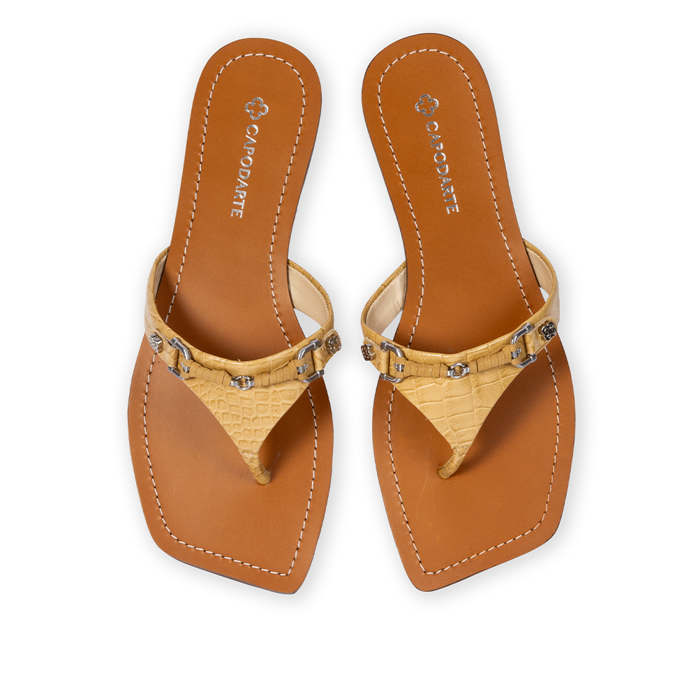 CHINELO RASTEIRO DE COURO BEGE SAVANA image number 4