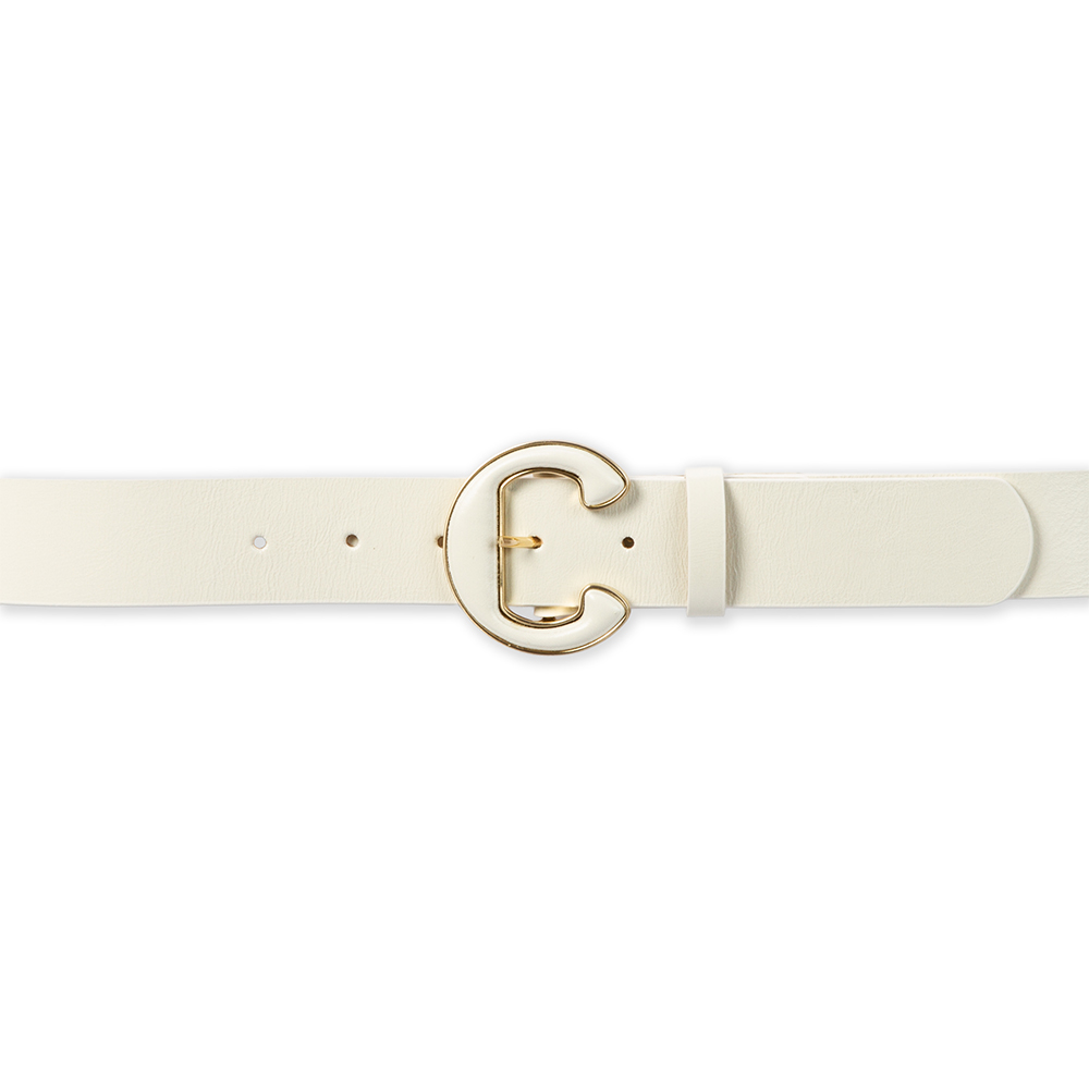 CINTO FEMININO BRANCO DUNA DE COURO VETRO image number 4