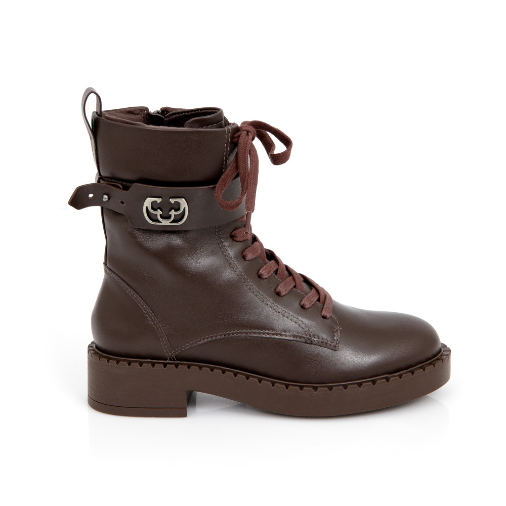 BOTA COTURNO MARROM TOBACCO DE COURO image number 0