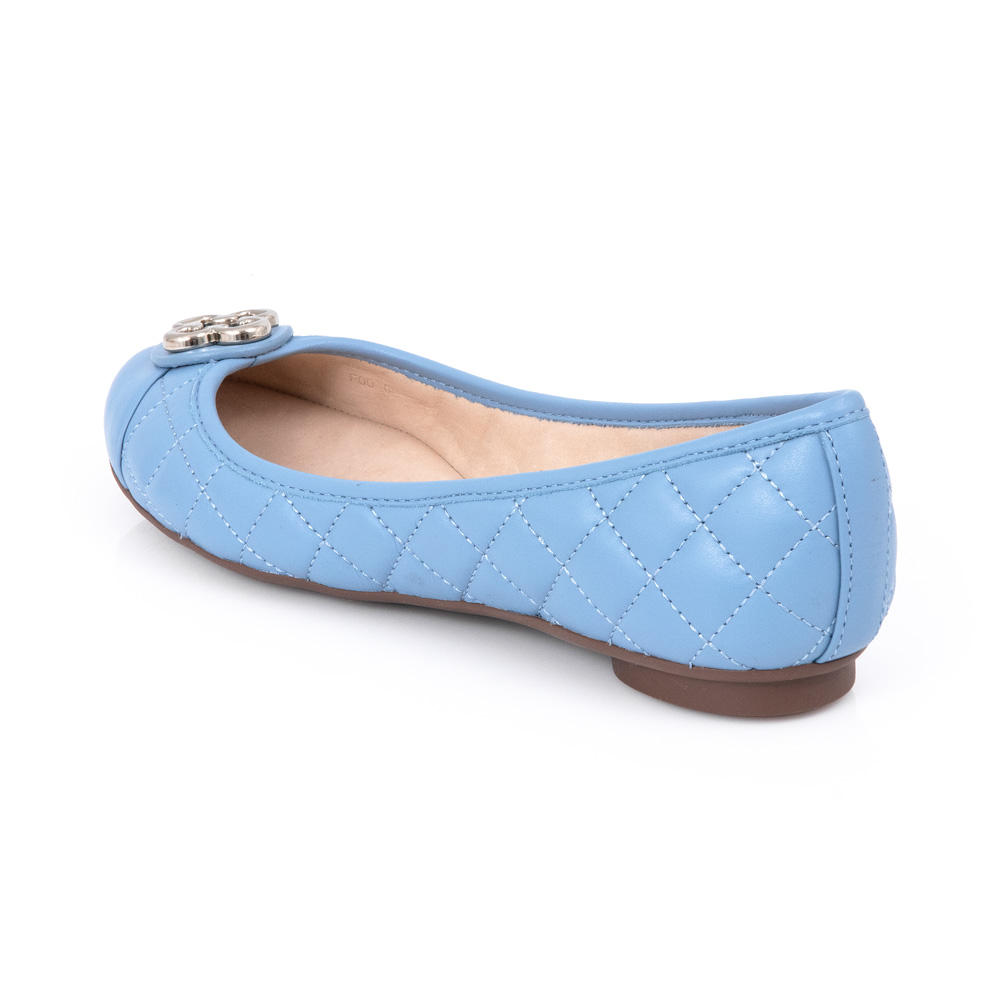 SAPATILHA CATHERINE AZUL CHIARO COURO MATELASSÊ image number 2
