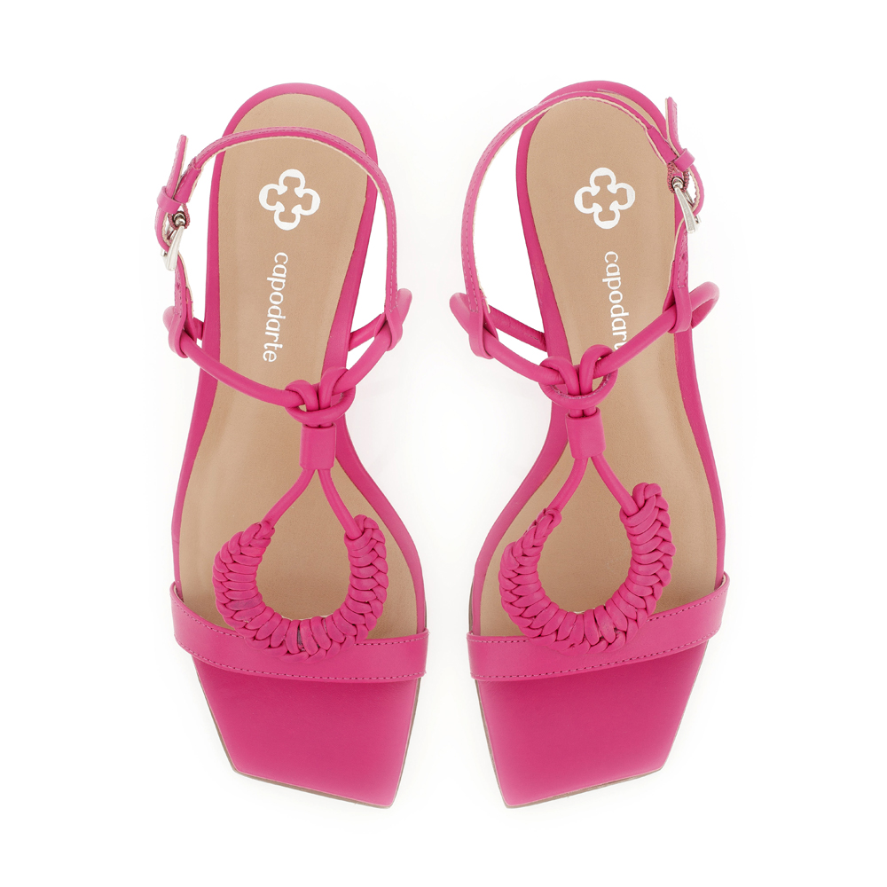 SAND&Aacute;LIA SALTO ANABELA COURO ROSA JASMIN image number 4