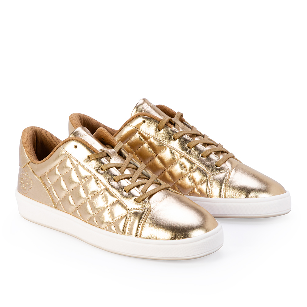 T&Ecirc;NIS FEMININO DOURADO DE COURO MATELASS&Ecirc; image number 1