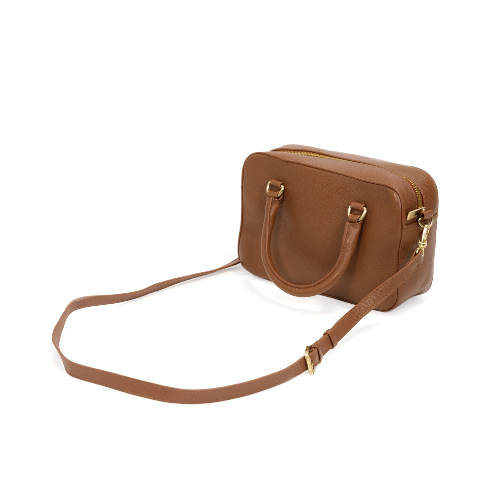 BOLSA TOTE DE COURO CARAMELO MOGNO image number 2