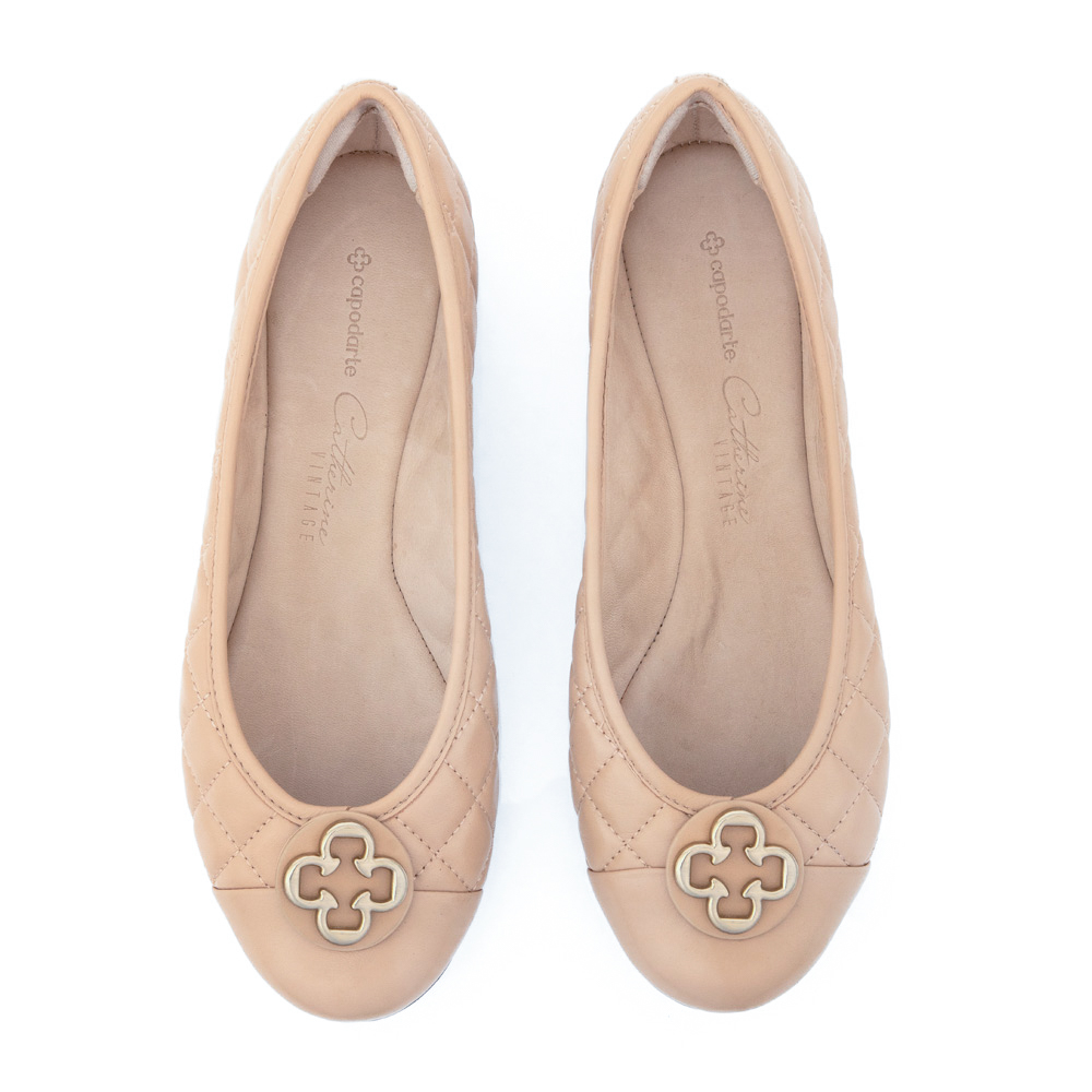 SAPATILHA COURO MATELASSE CATHERINE NUDE SEDA image number 4