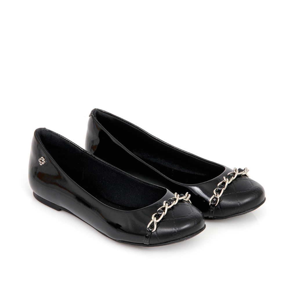 SAPATILHA PRETA INFANTIL MONOGRAMA CORRENTE image number 1