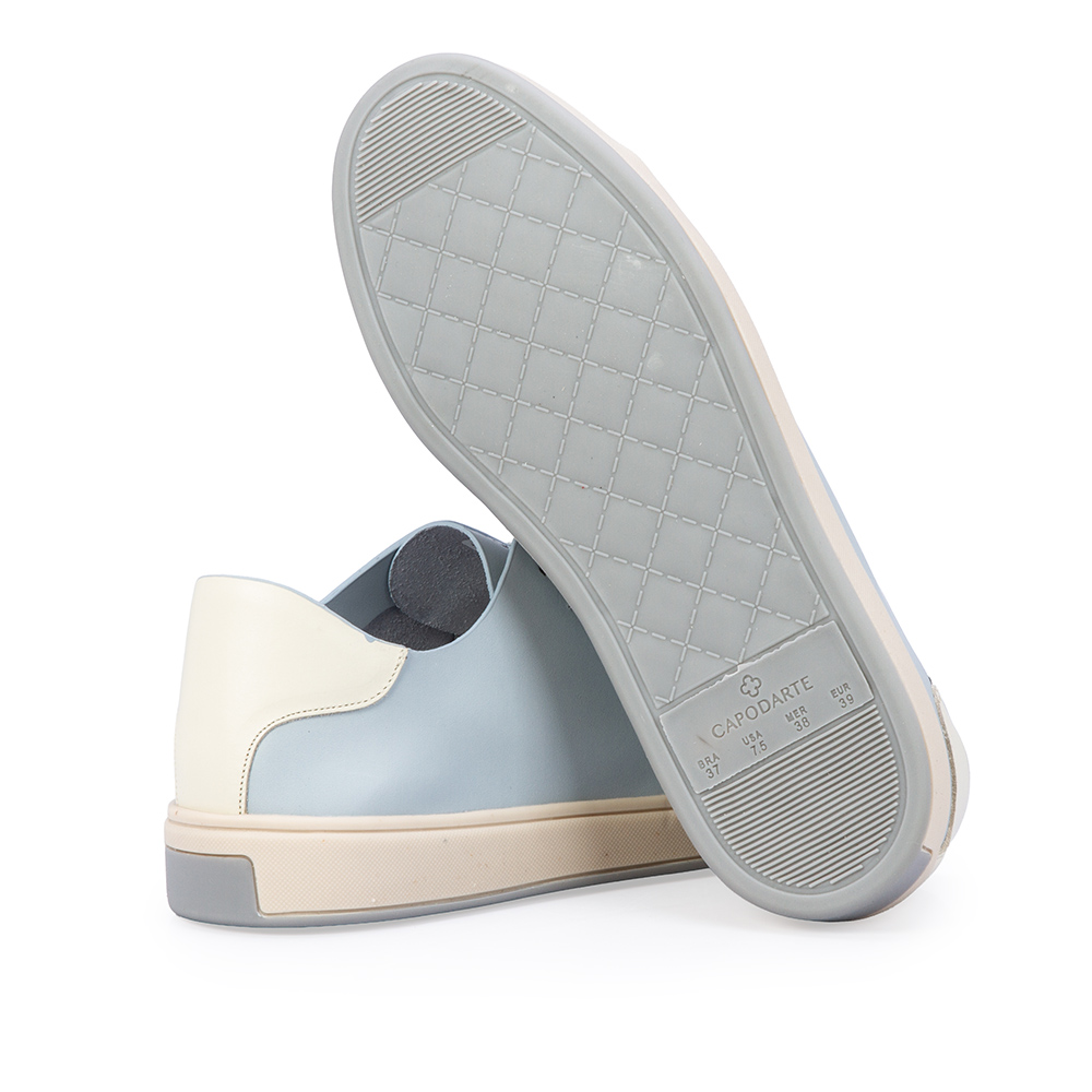 T&Ecirc;NIS CASUAL AZUL TURMALINA DE COURO AMARRA&Ccedil;&Atilde;O FEMININO image number 3