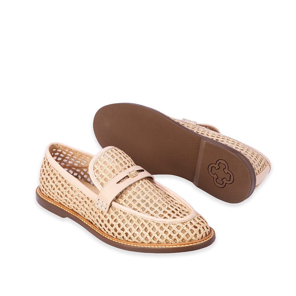 LOAFER MOCASSIM NUDE SEDA TRAMADO image number 3