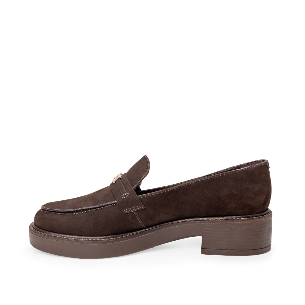 LOAFER MOCASSIM COURO NOBUCK MARROM image number 2