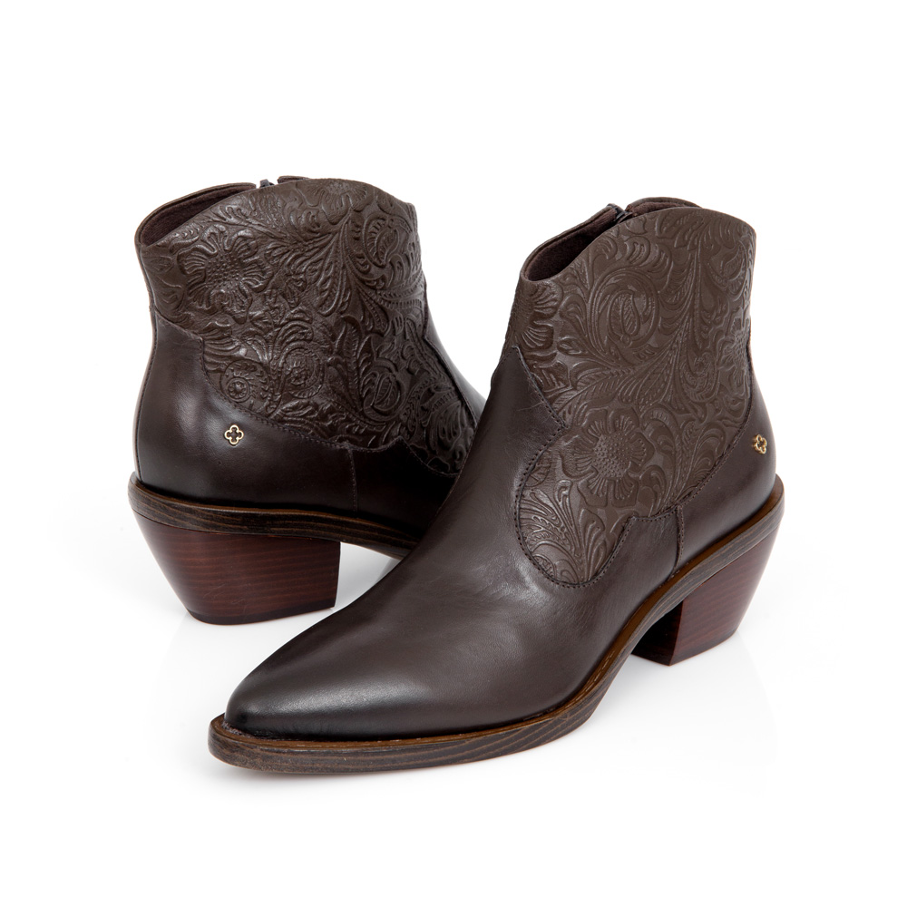 BOTA WESTERN CANO CURTO MARROM TOBACCO DE COURO image number 3