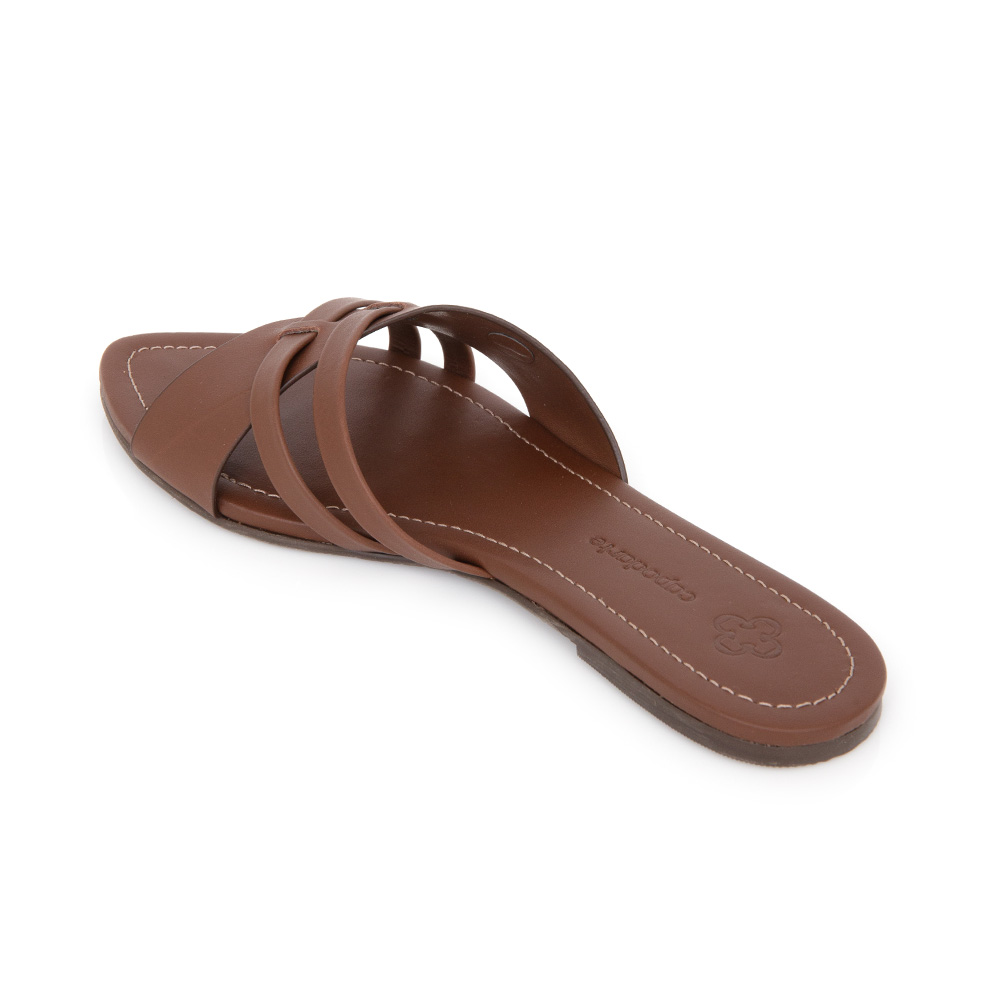 CHINELO RASTEIRA MARROM ÉBANO DE COURO image number 2