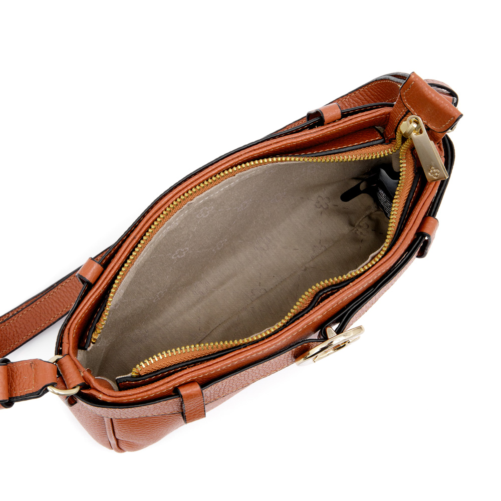 BOLSA DE COURO CARAMELO SHOULDER image number 4