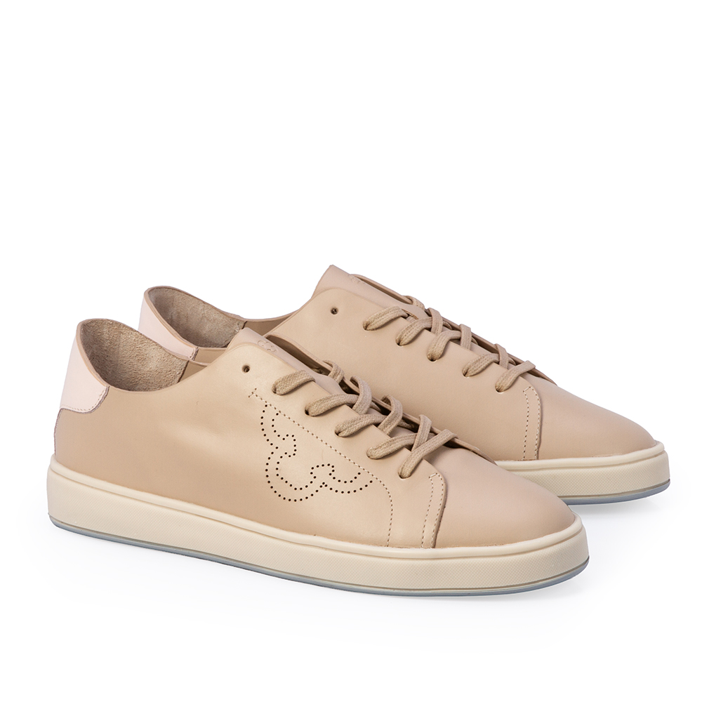 T&Ecirc;NIS CASUAL NUDE SEDA DE COURO AMARRA&Ccedil;&Atilde;O FEMININO image number 2