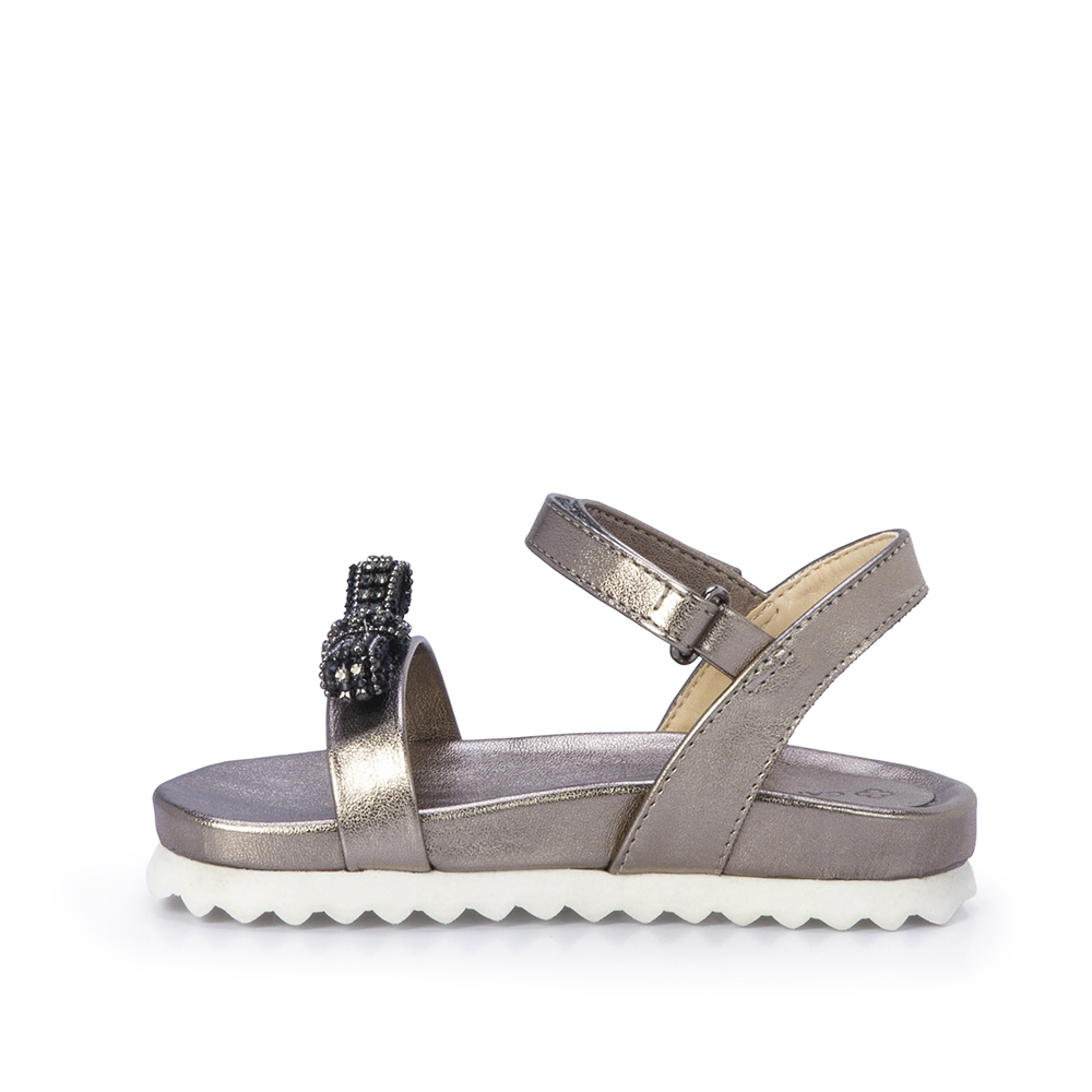 SANDÁLIA PAPETE BEBÊ PRATEADA COM VELCRO image number 2