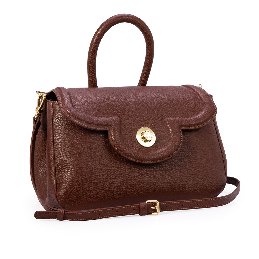 BOLSA TIRACOLO MARROM &Eacute;BANO DE COURO TOTE image number 3