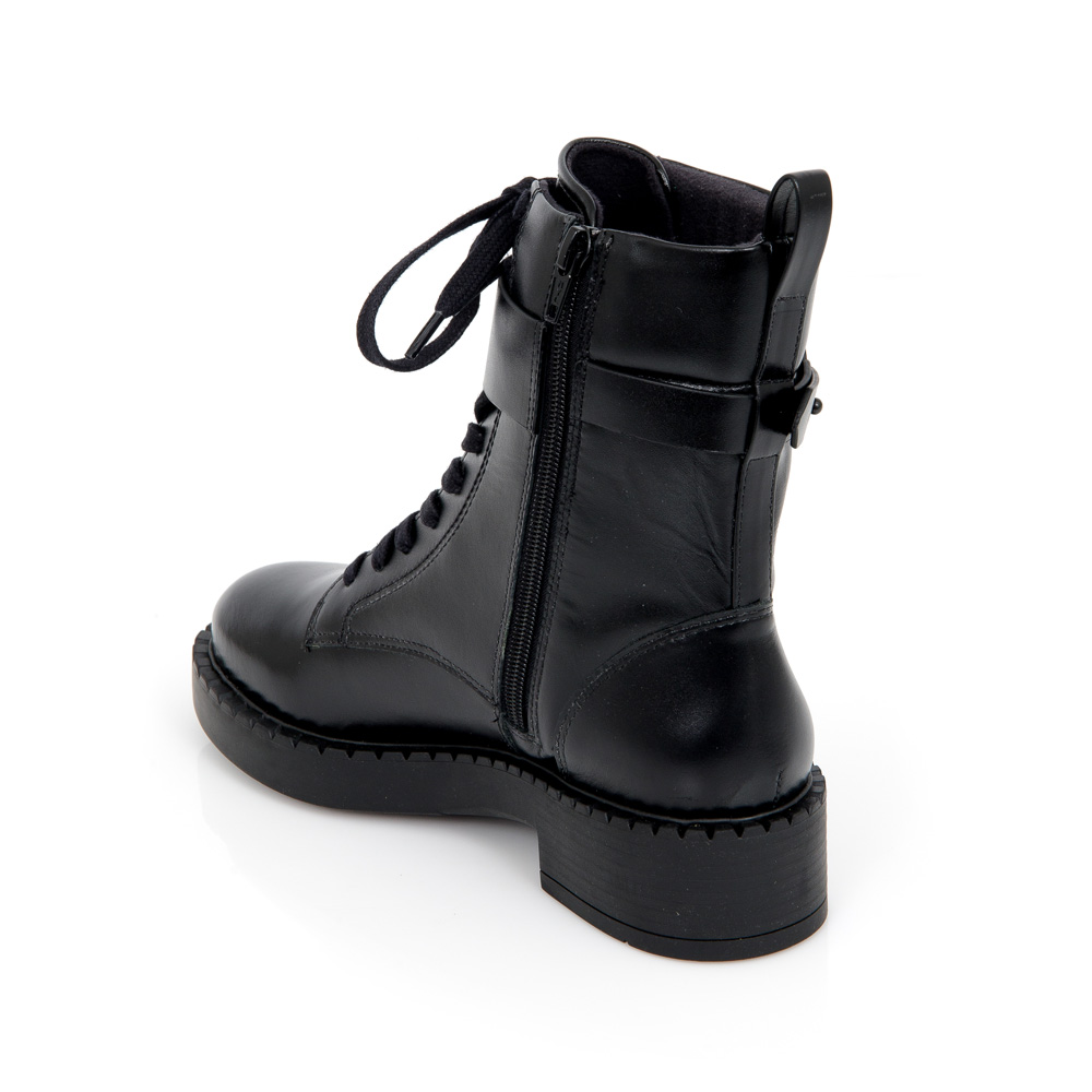 BOTA COTURNO PRETA DE COURO image number 2