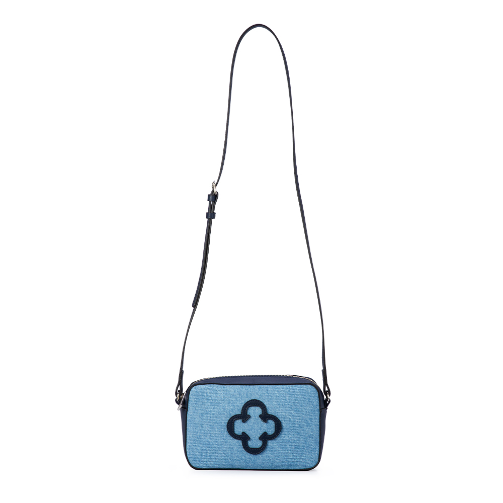 BOLSA TIRACOLO PEQUENA DENIM SHOULDER BAG image number 1