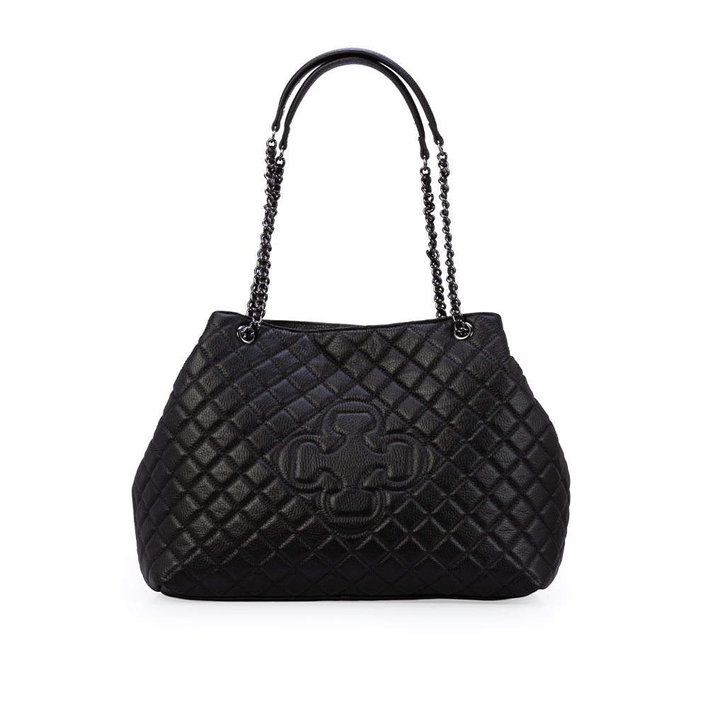 BOLSA GRANDE PRETA DE COURO MATELASS&Ecirc; HOBO CARINA image number 0