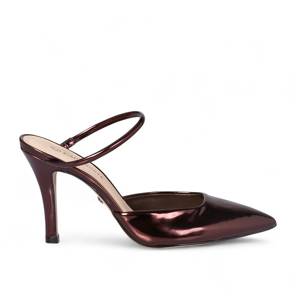 MULE SLINGBACK MARROM SPECCHIO DE COURO image number 0