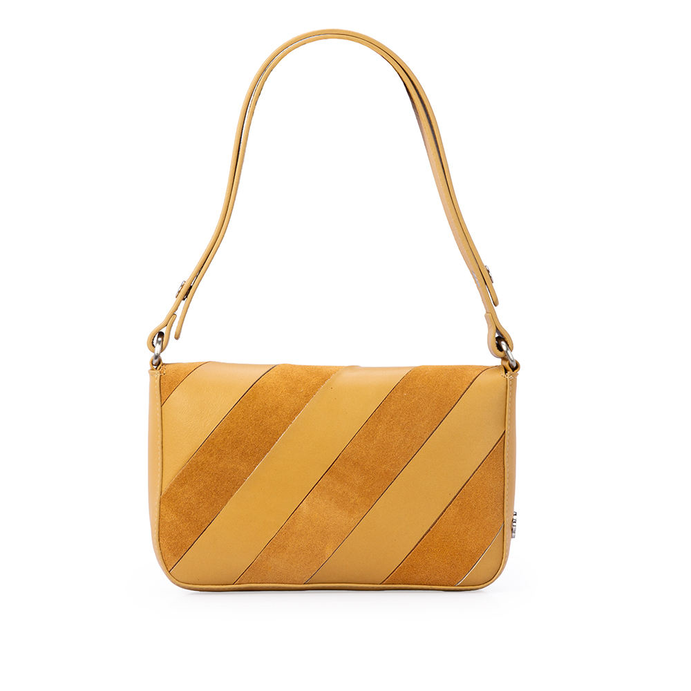 BOLSA BEGE SAVANA DE COURO SUEDE SHOULDER BAG image number 2