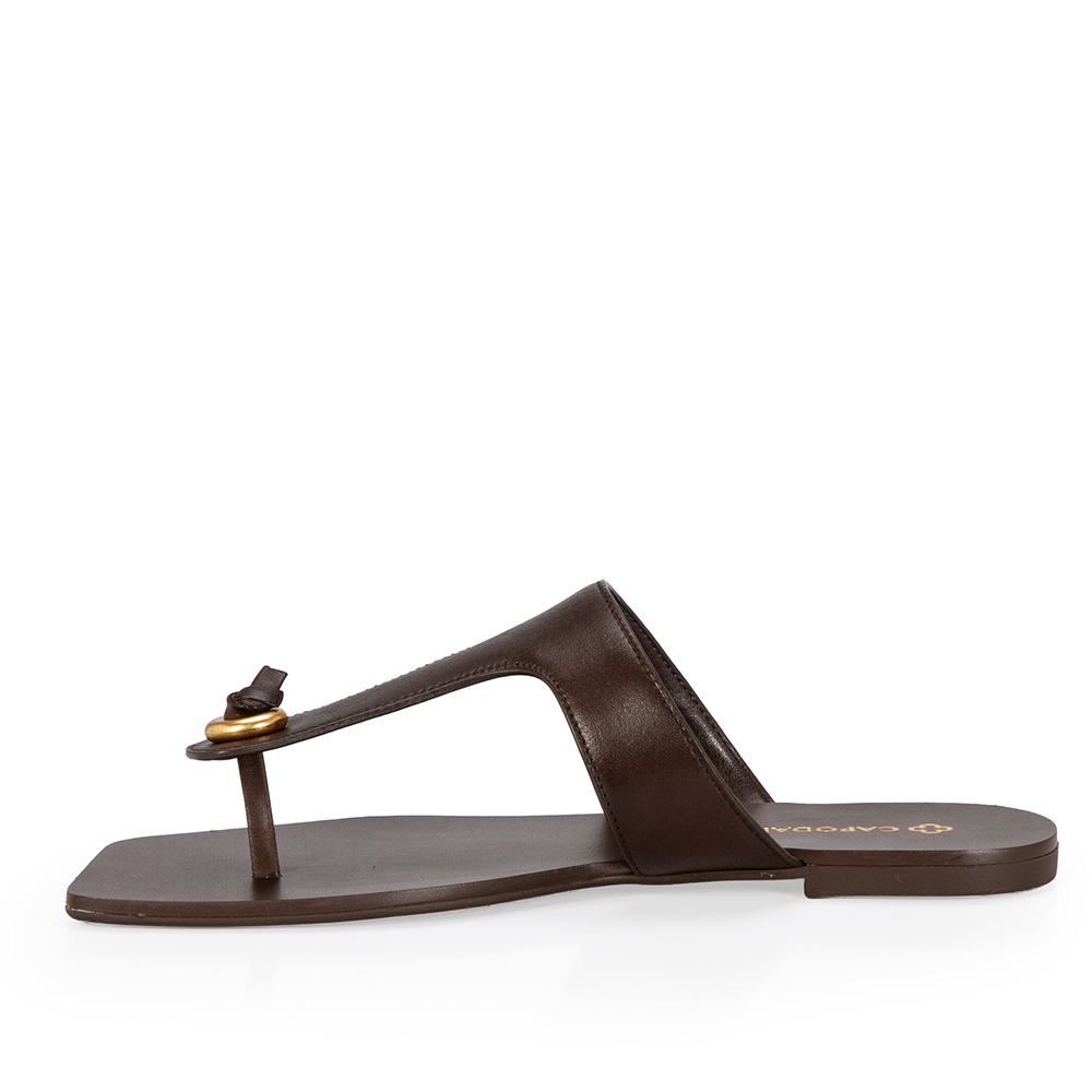 CHINELO DE DEDO COURO CACAO image number 2