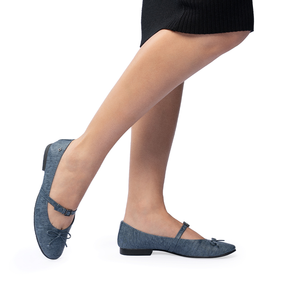 SAPATILHA DENIM COURO MARINHO AZURRO image number 1