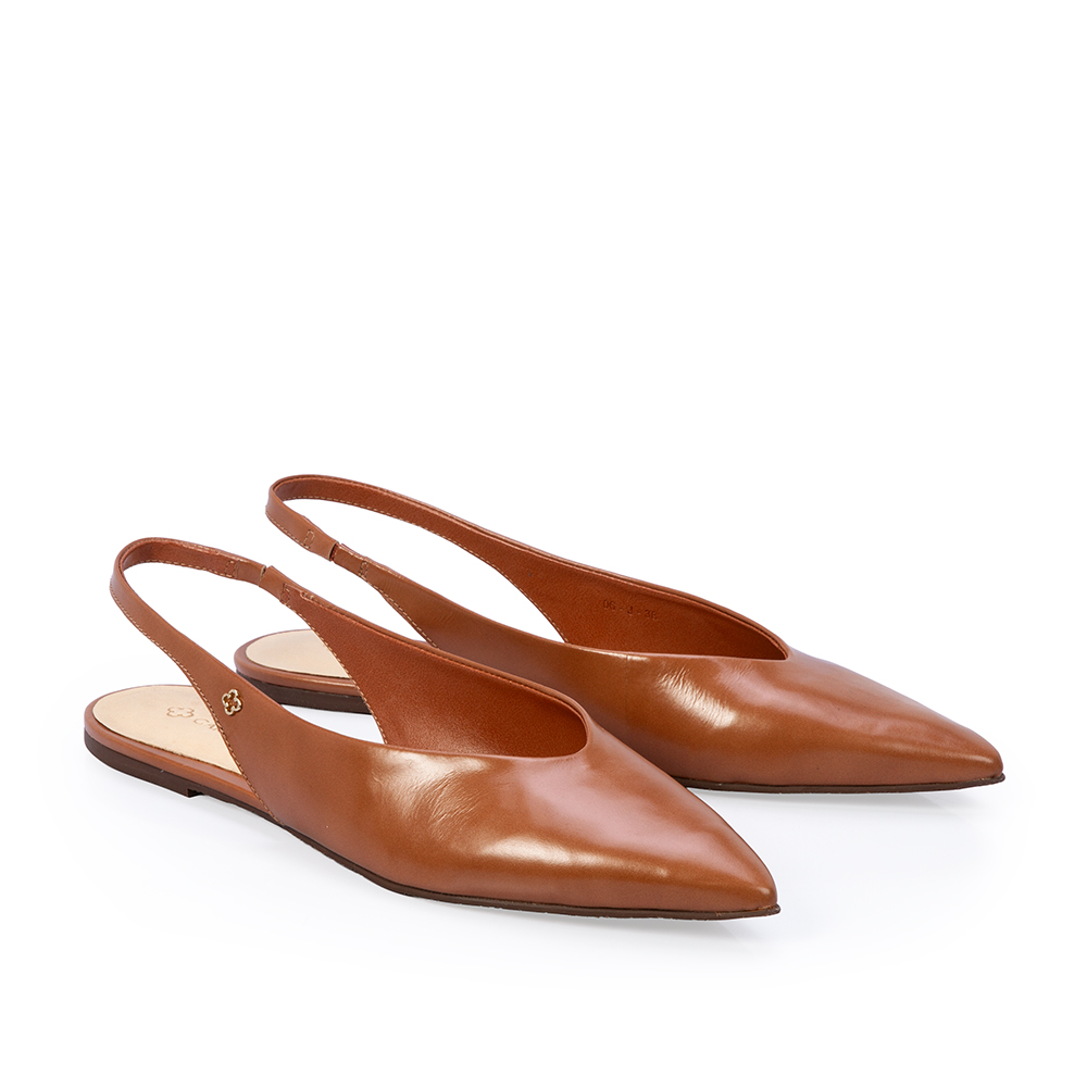 SAPATILHA SLINGBACK CARAMELO DE COURO image number 2