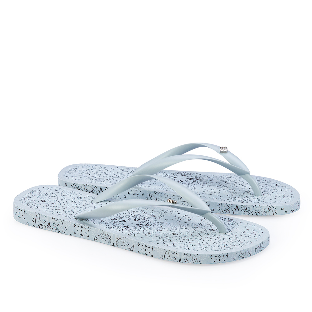 CHINELO DE DEDO ESTAMPA PAISLEY AZUL TURMALINA image number 1