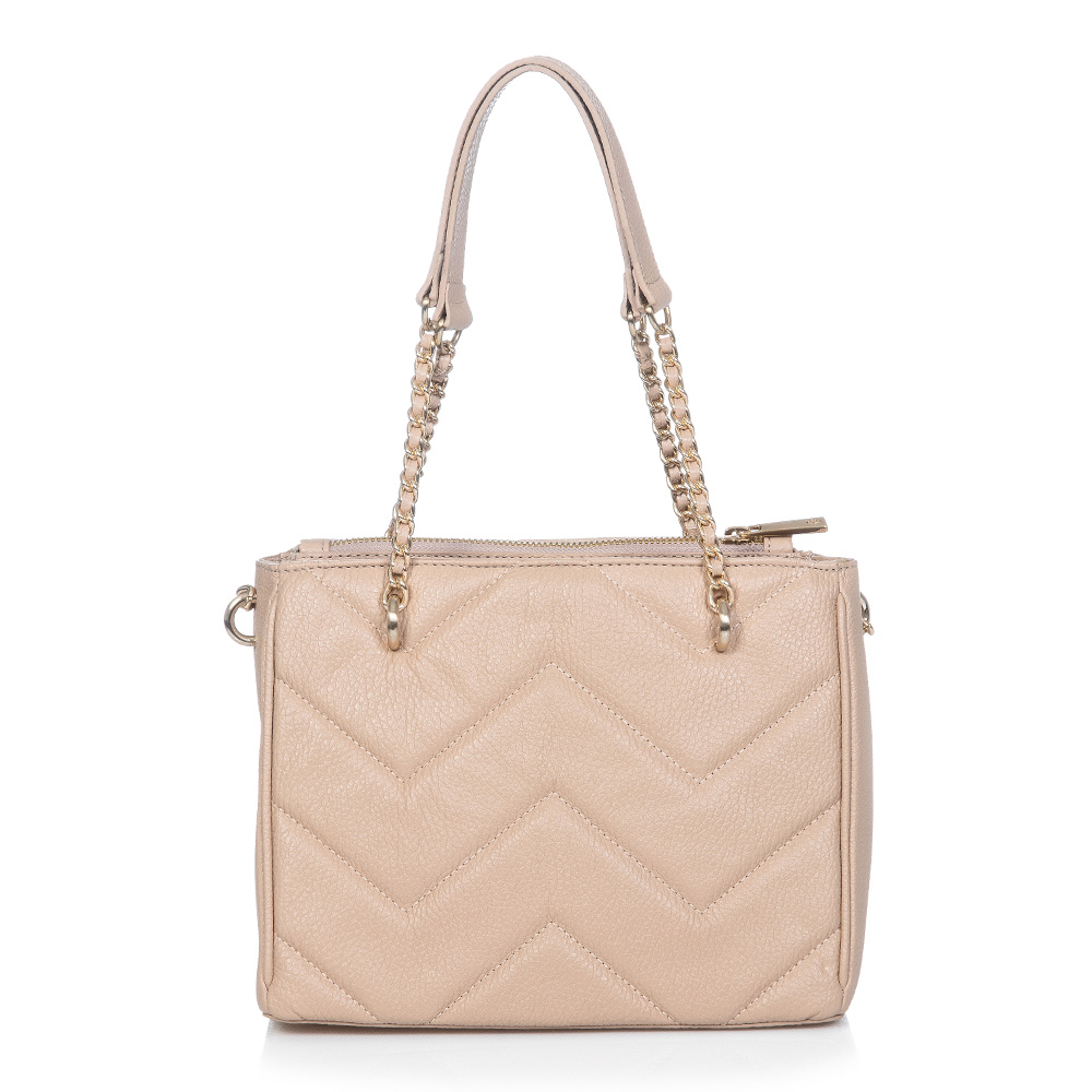 BOLSA MÉDIA NUDE DE COURO TOTE image number 3