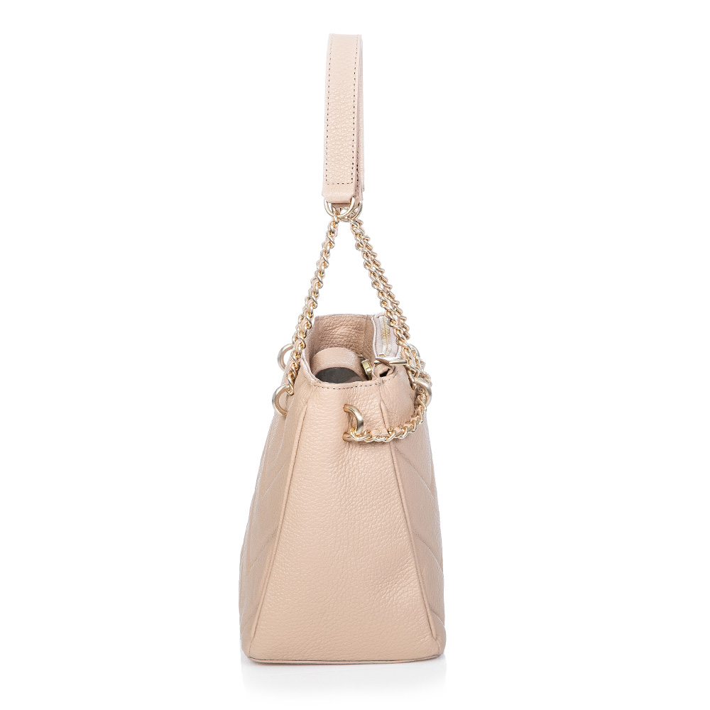 BOLSA MÉDIA NUDE DE COURO TOTE image number 2