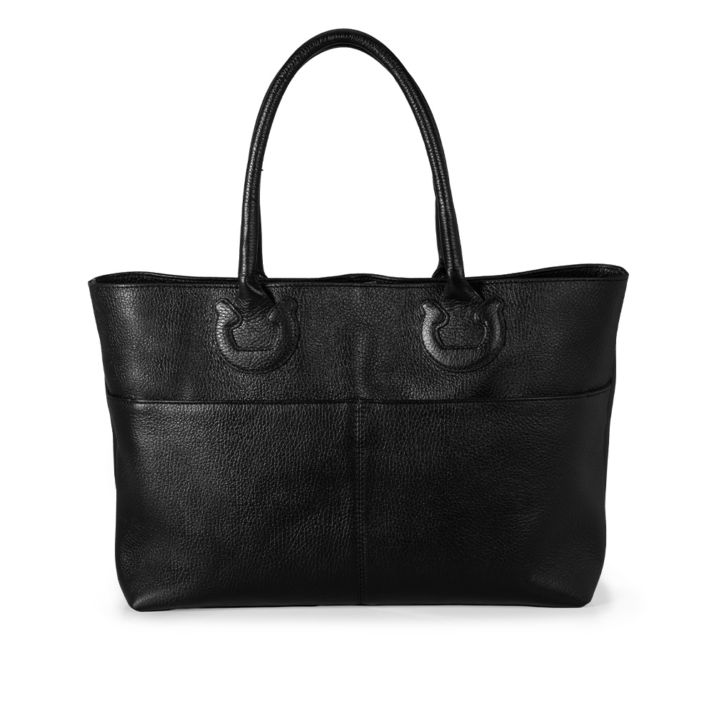 BOLSA SHOPPER PRETA DE COURO + PORTA NOTEBOOK 13 POLEGADAS image number 2