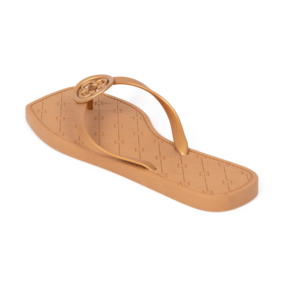 CHINELO DE DEDO MONOGRAMA DOURADO BICO QUADRADO image number 2