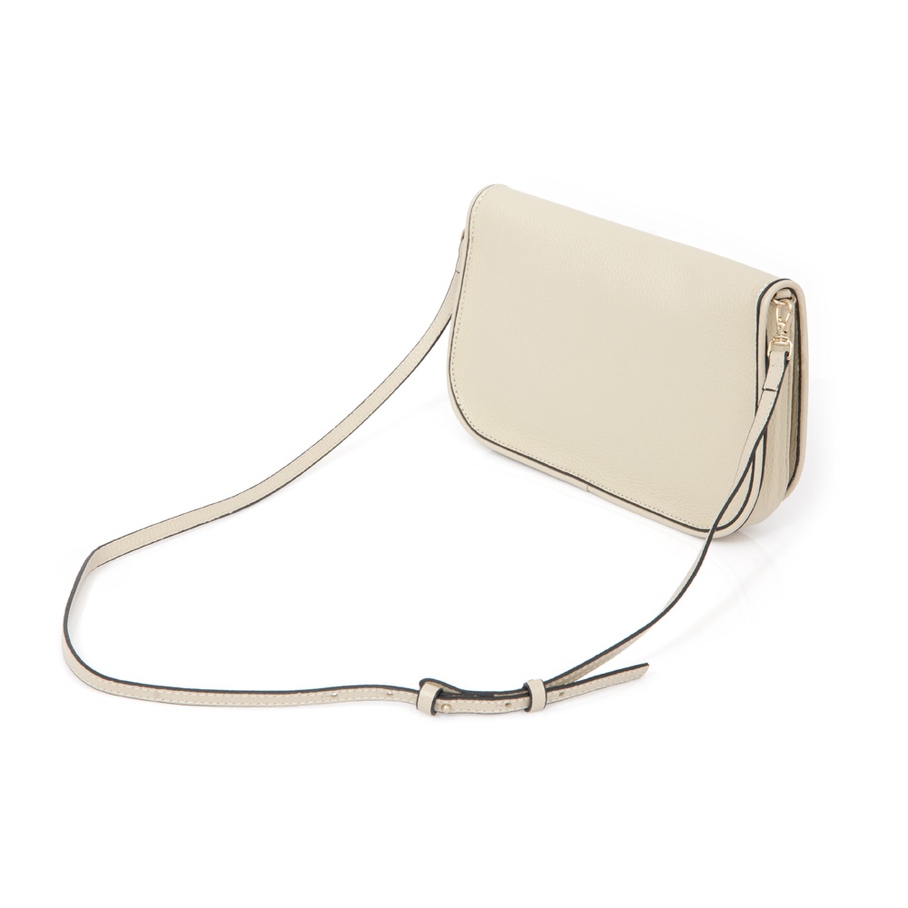 BOLSA DE COURO BEGE RAFIA SHOULDER BAG image number 2