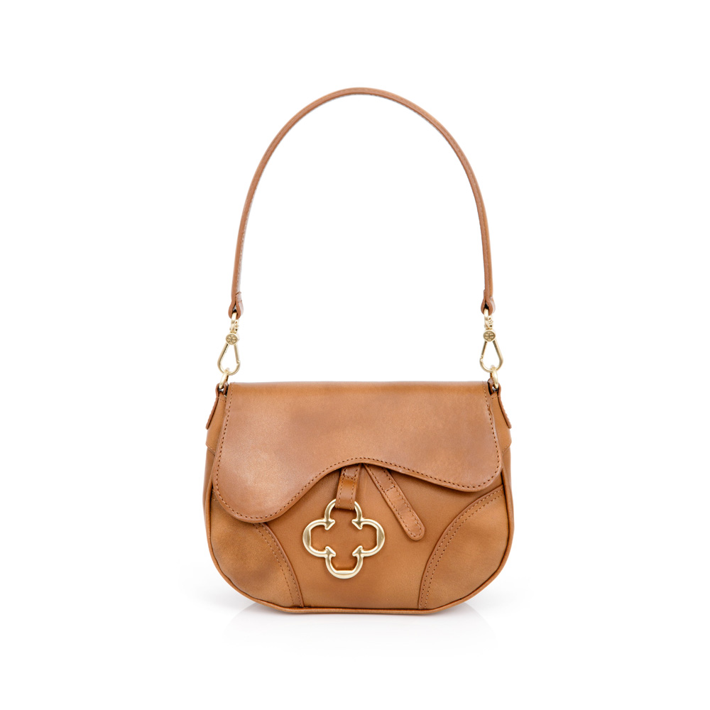 BOLSA TIRACOLO DE COURO CARAMELO MOGNO image number 0