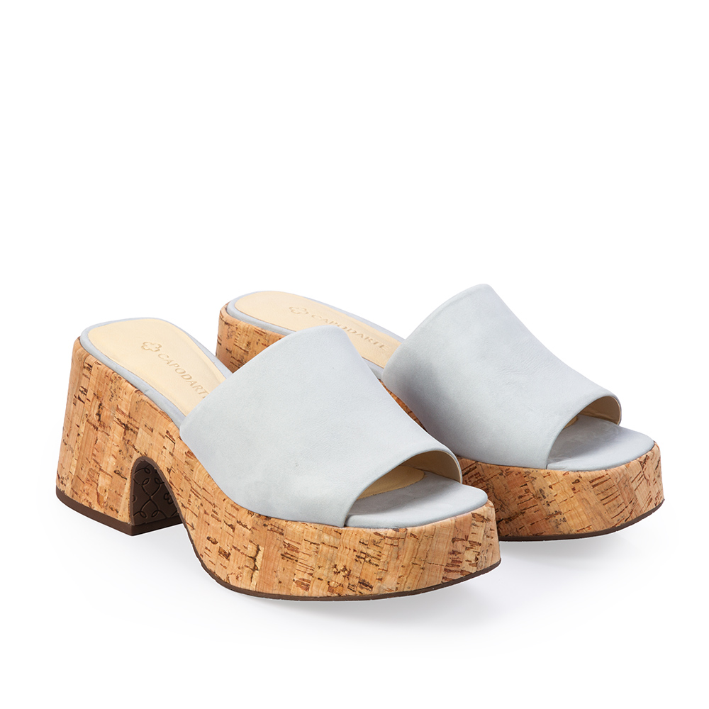 MULE MEIA PATA COURO NOBUCK AZUL TURMALINA CORTI&Ccedil;A image number 1