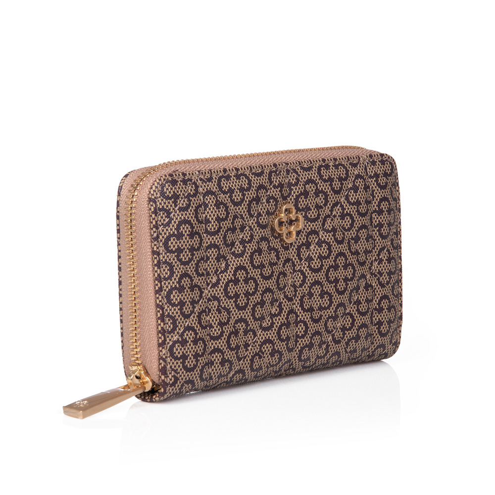 CARTEIRA PEQUENA BEGE MONOGRAMA image number 1