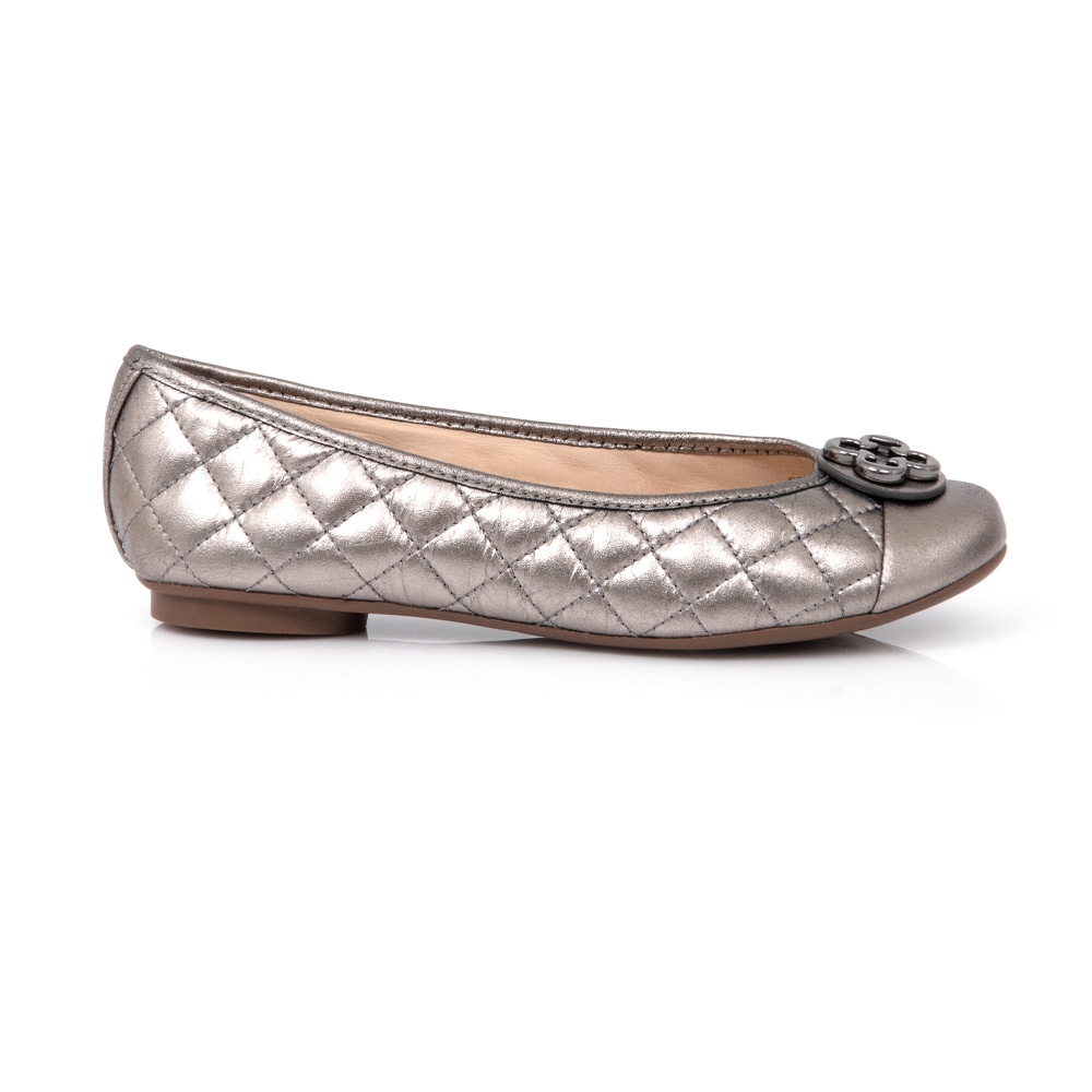 SAPATILHA CATHERINE VINTAGE CINZA PEWTER DE COURO MATELASSÊ image number 0