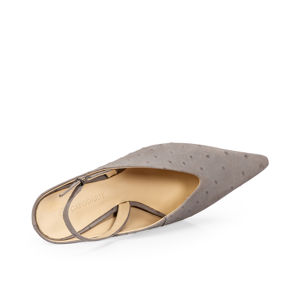 SCARPIN SLINGBACK COURO NOBUCK CARBONO image number 4