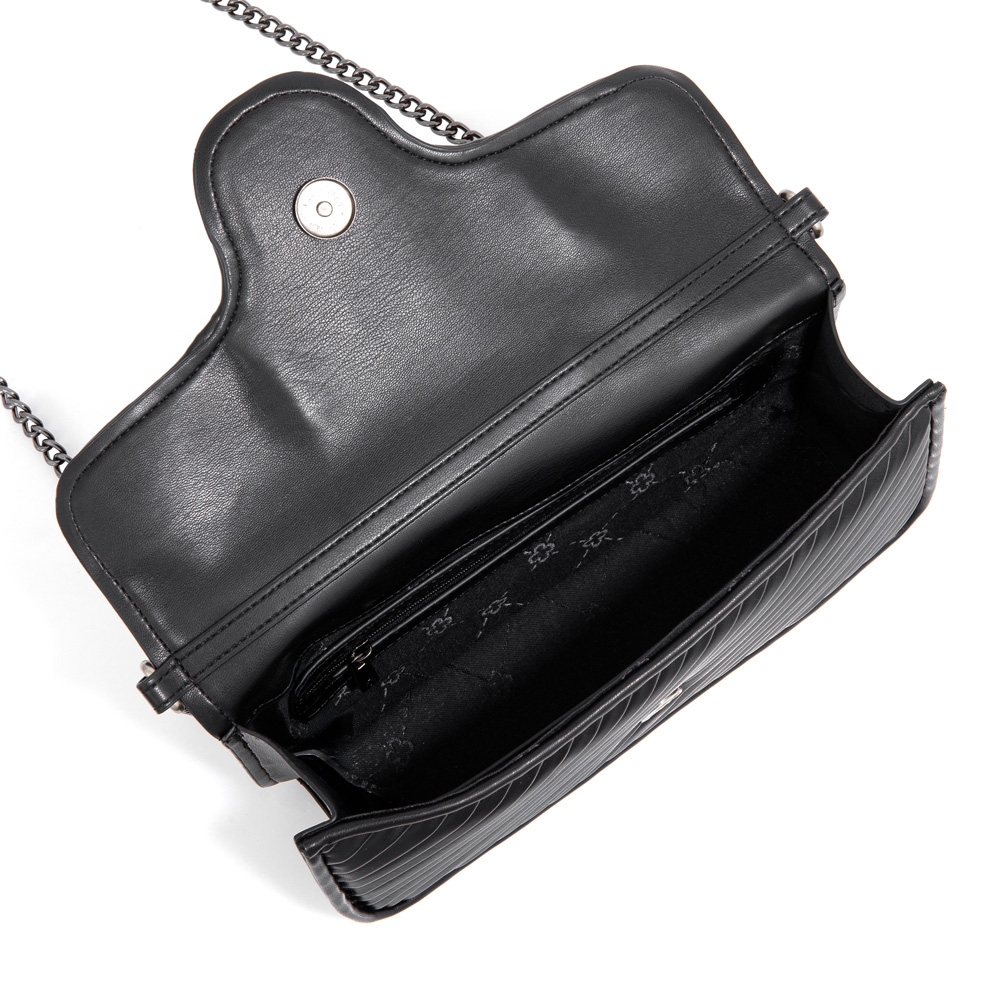 BOLSA PEQUENA PRETA COM ALÇA CORRENTE SHOULDER BAG image number 4