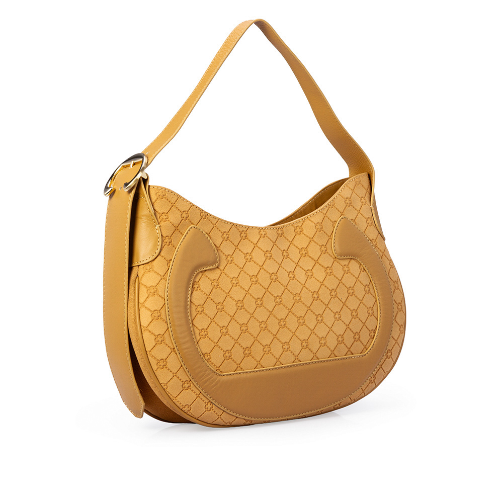 BOLSA M&Eacute;DIA BEGE SAVANA DE COURO SHOULDER BAG image number 1