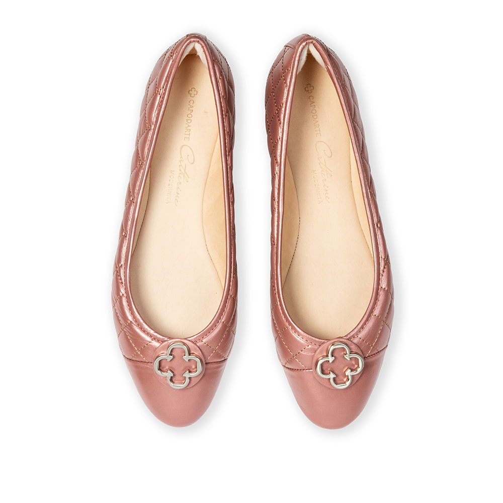 SAPATILHA CATHERINE MODERNIT&Aacute; ROSA MALVA DE COURO MATELASS&Ecirc; image number 4